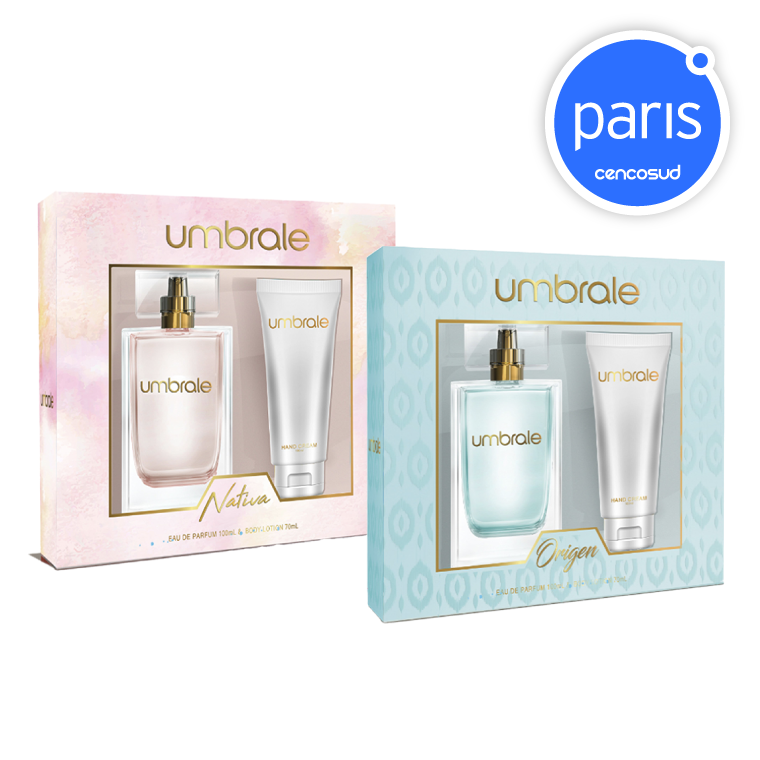 Pack Perfume Más Loción Umbrale Origen o Nativa en oferta pagando con CencoPay en Paris