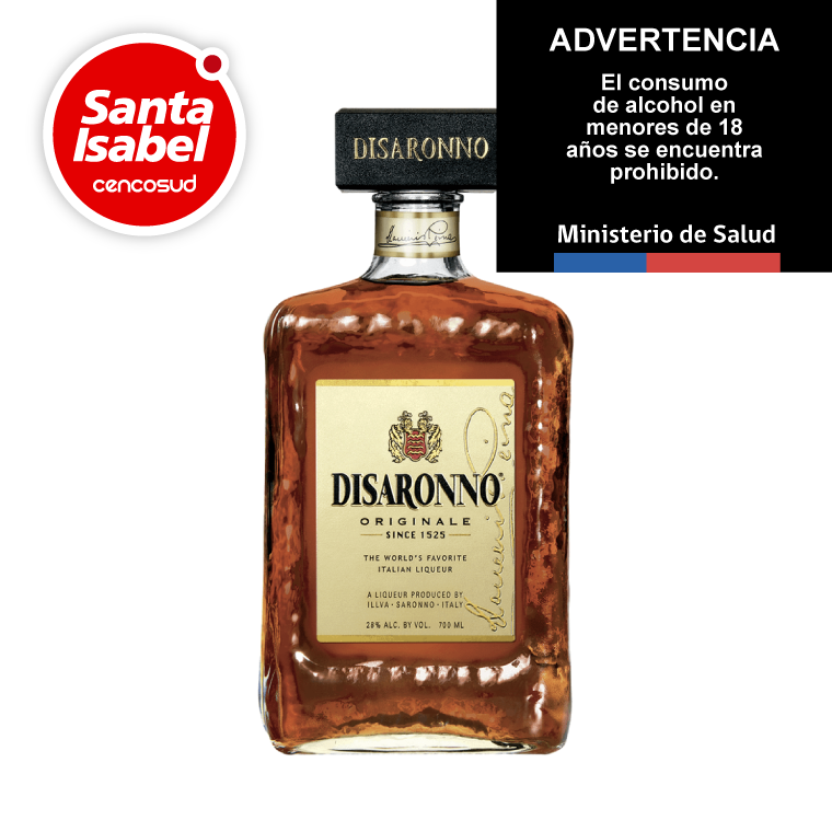 Licor Amareto Saronno 28° Botella 700cc en oferta pagando con CencoPay en Santa Isabel