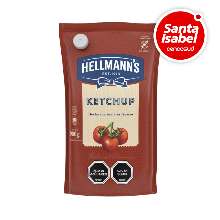 Ketchup Hellmann's 900g en oferta pagando con CencoPay en Santa Isabel