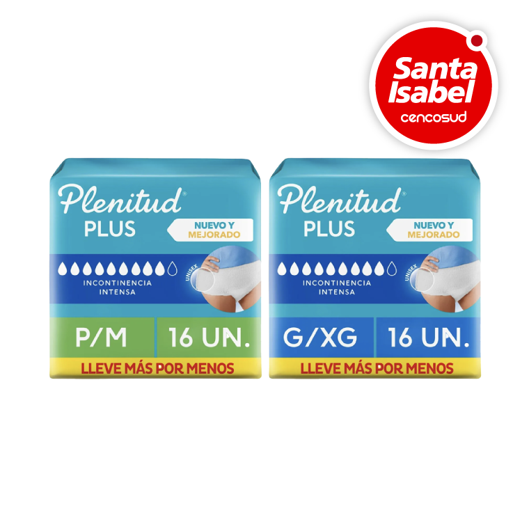 Ropa Interior Pants Plenitud Protect Plus 16 unidades. Variedades P/M y G/XG en oferta pagando con CencoPay en Santa Isabel