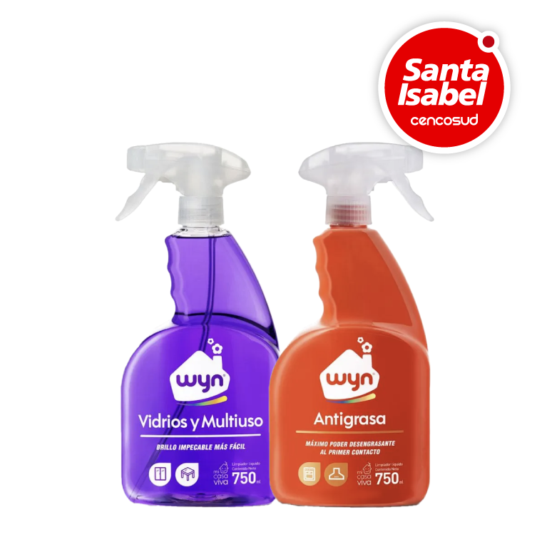 Antigrasa o Limpiavidrios Wyn con Gatillo 750ml en oferta pagando con CencoPay en Santa Isabel