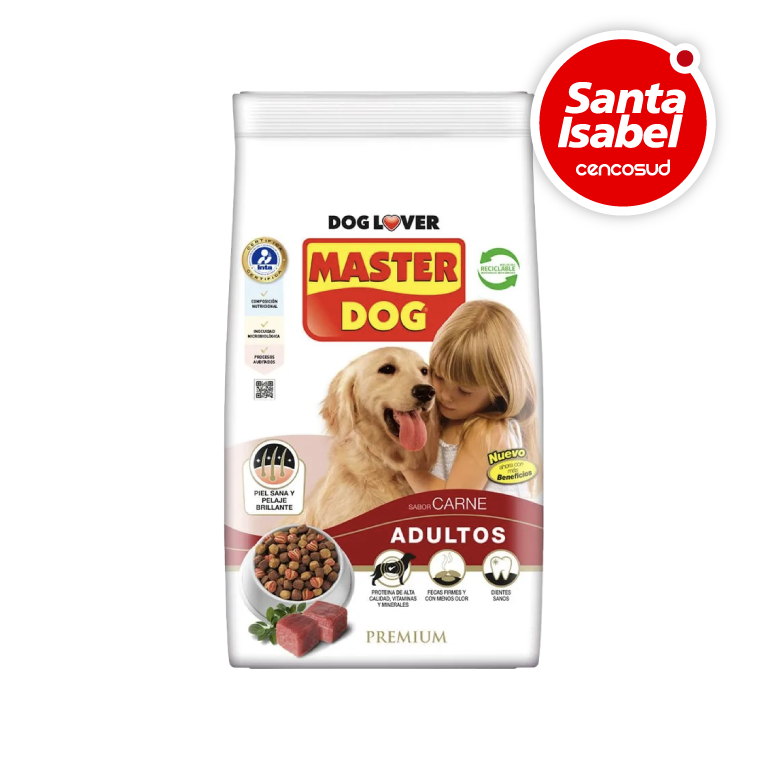 Alimento Perro Adulto Carne Master Dog 9kg en oferta pagando con CencoPay en Santa Isabel
