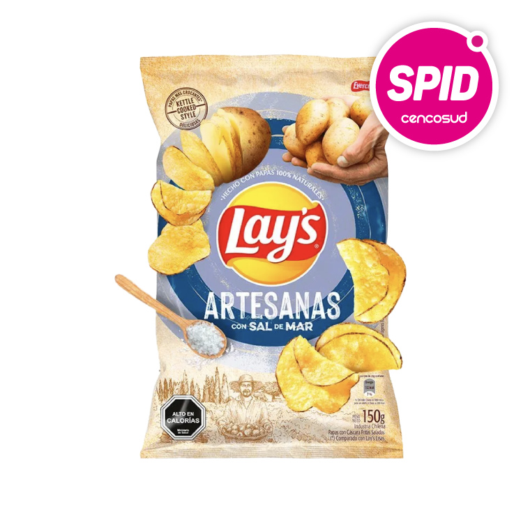 Papas Fritas Lay's Artesanas 150g en oferta pagando con CencoPay en SPID