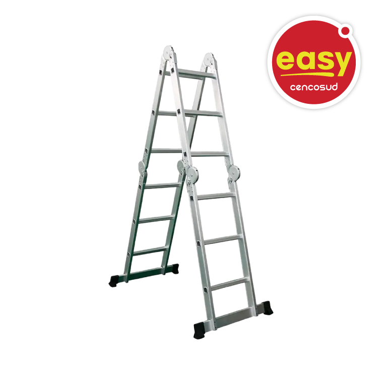 Escalera Metálica Plegable. Alto 4.71 m 16 peldaños multipropósito Wrk Work en oferta pagando con CencoPay en Easy