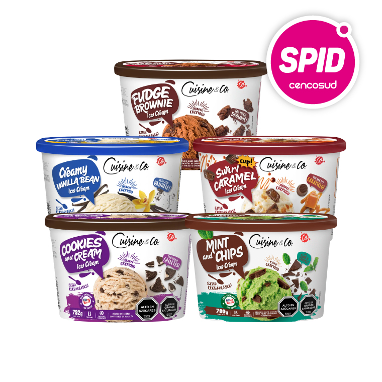 Helados Cuisine & Co 780g. Variedades en oferta pagando con CencoPay en SPID