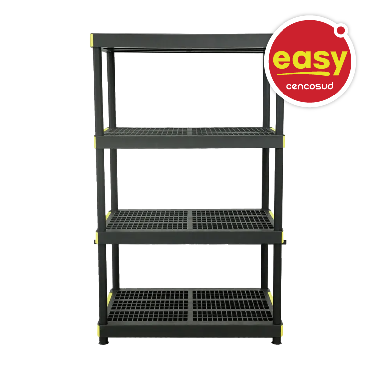 Repisa Plástica Ventilada 4 Niveles 65kg o 75kg en oferta pagando con CencoPay en Easy
