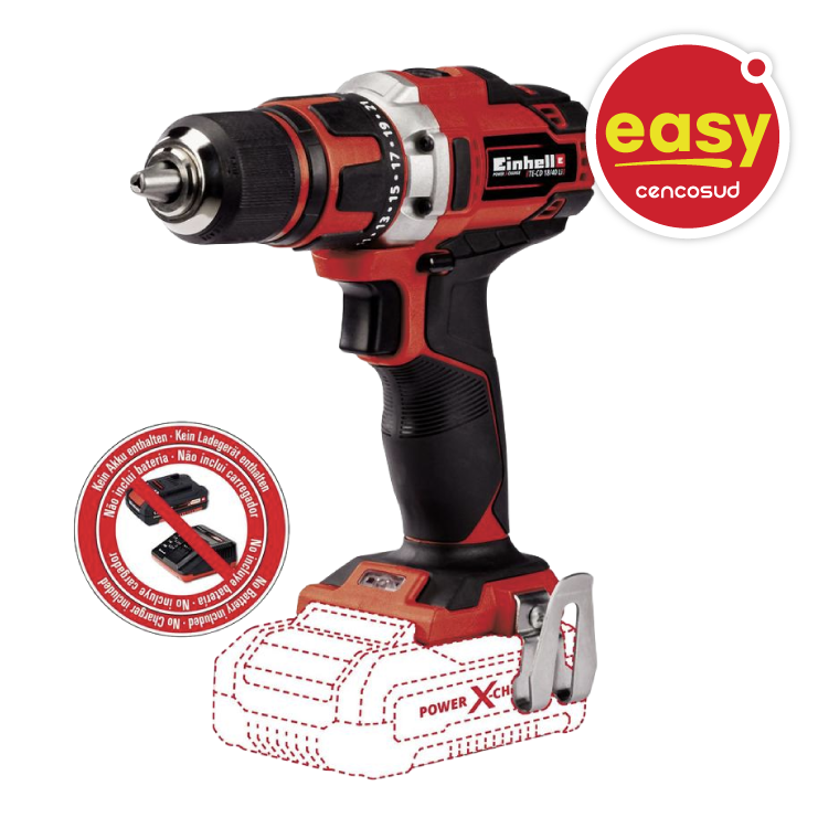 Taladro Inalámbrico 18V 13mm TE-CD 18/40 Li- (Solo Taladro) en oferta pagando con CencoPay en Easy