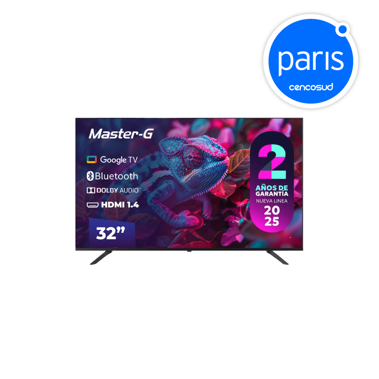 LED Smart TV 32' Master-G HD MGG32HFK Google TV en oferta pagando con CencoPay en Paris