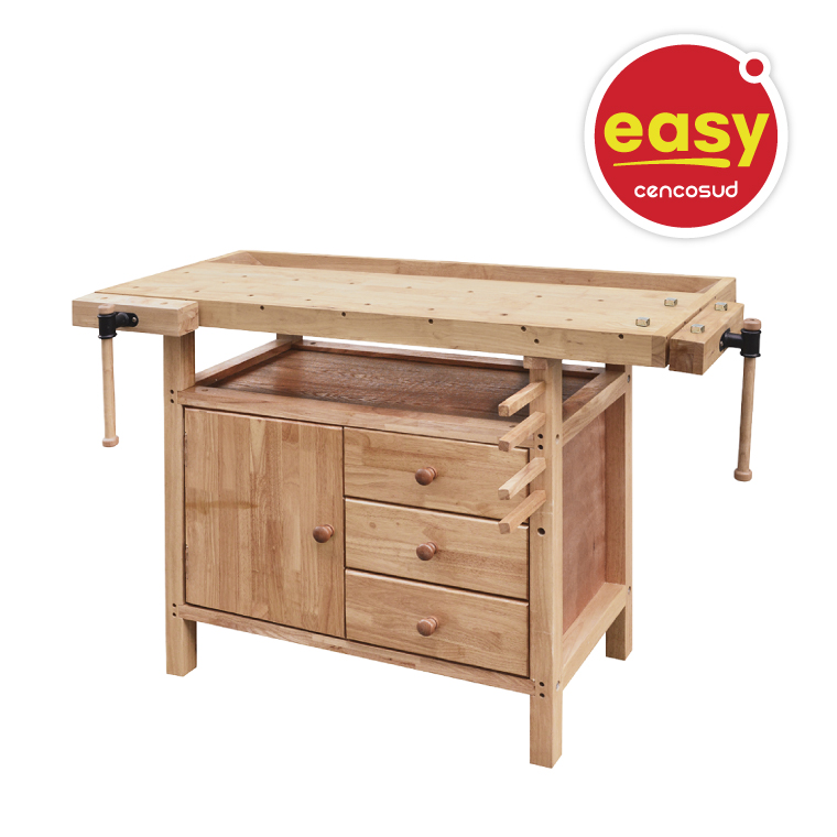Banco de Trabajo de Madera Premium 126x62x86cm en oferta pagando con CencoPay en Easy