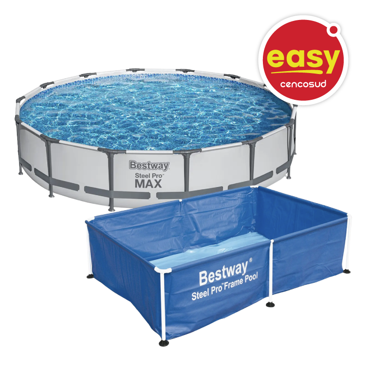 Piscinas Bestway Circular 10.220lt o Piscina Rectangular 1.000lt. Exclusivo Presencial en oferta pagando con Saldo CencoPay en Easy