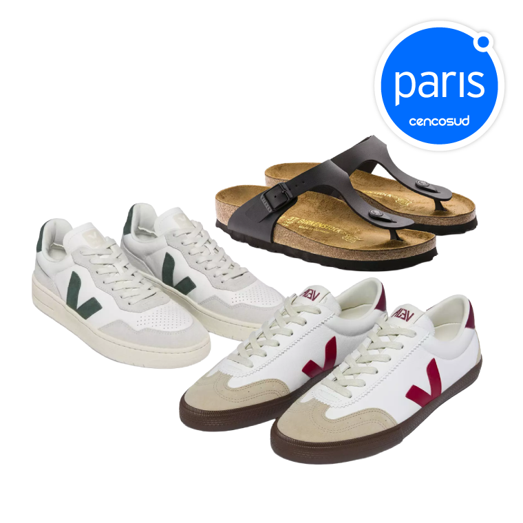 Zapatillas Urbanas Veja Mujer & Hombre y Sandalias Mujer Birkenstock en oferta pagando con CencoPay en Paris
