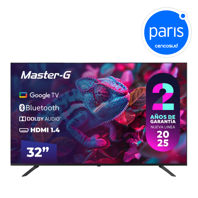 LED Smart TV 32' Master-G HD MGG32HFK Google TV. Exclusivo Presencial en oferta pagando con CencoPay en Paris