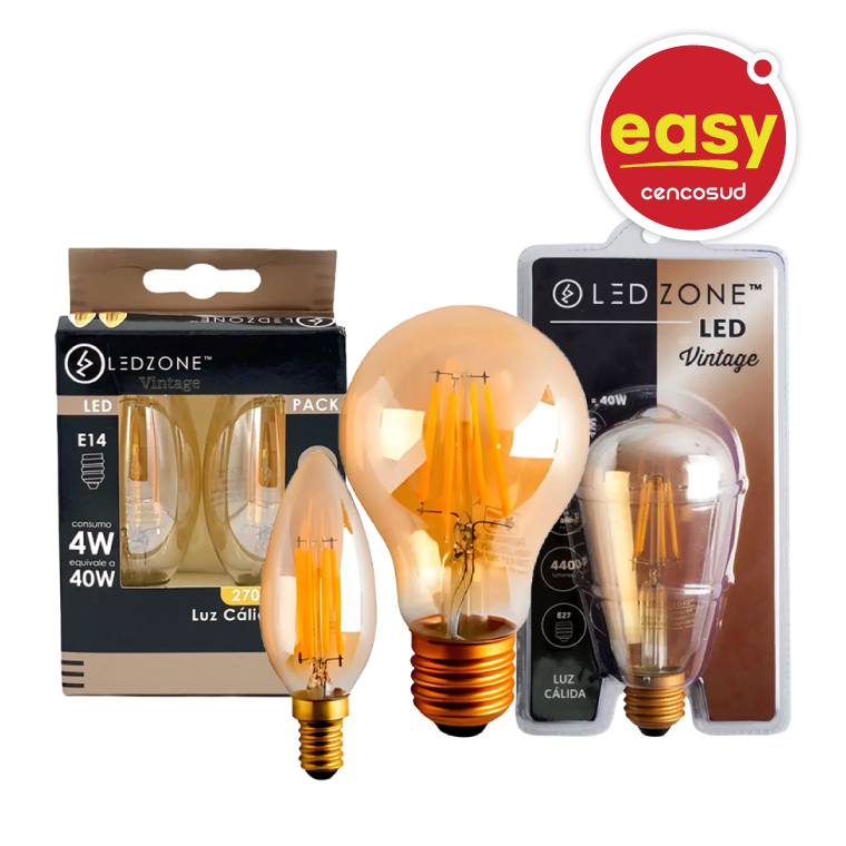Todo Ampolletas Filamento Ledzone. Exclusivo Presencial en oferta pagando con Saldo CencoPay en Easy