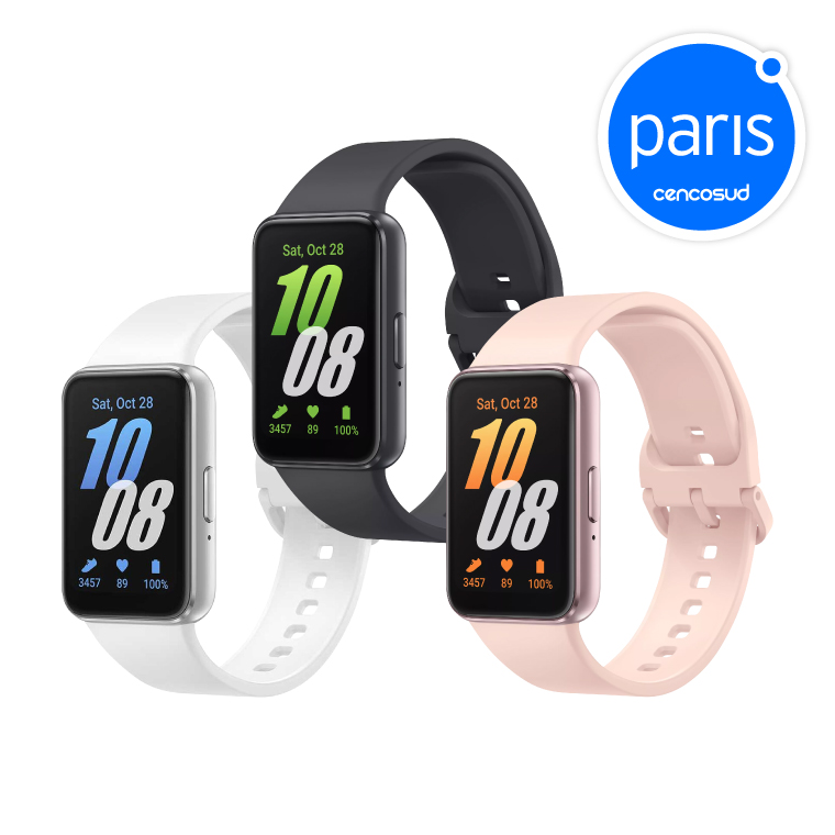 Samsung Smartband Galaxy FIT 3 Silver, Dark Grey o Pink Gold. Exclusivo Presencial en oferta pagando con CencoPay en Paris
