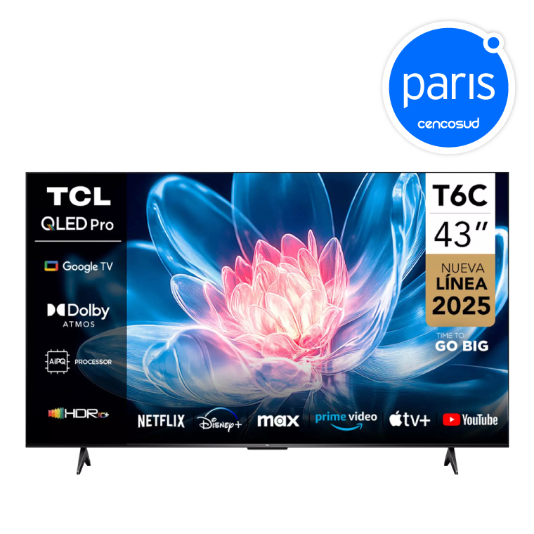 TV TCL QLED SMART TV 43' UHD 4K. Exclusivo Presencial en oferta pagando con CencoPay en Paris