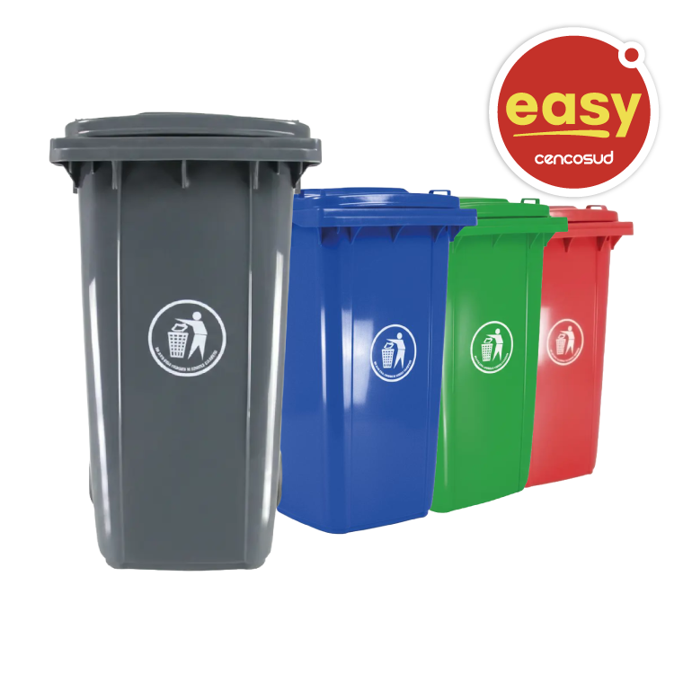 Basureros Plásticos Colores 240lt. Productos Seleccionados pagando con CencoPay