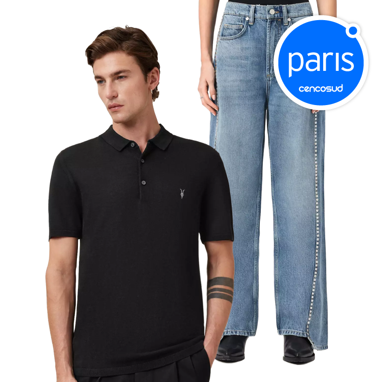Vestuario Hombre & Mujer AllSaints. Productos Seleccionados. Solo Online