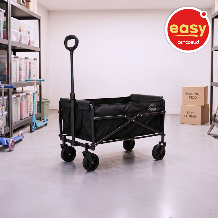 Carro transportador negro Alpes 78x47x 65.5cm. Solo Presencial