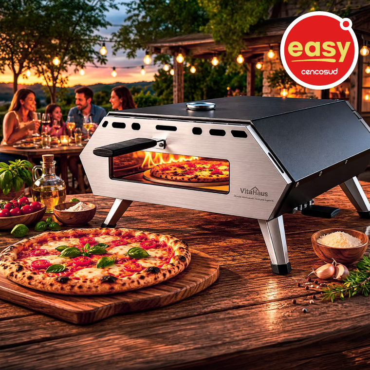 Horno pizza giratorio manual Vitahaus VPO12GM. Solo Presencial