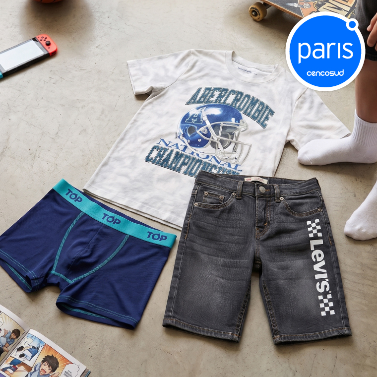 Vestuario Infantil Abercrombie, Levi's o Ropa Interior Top. Productos Seleccionados. Solo Online
